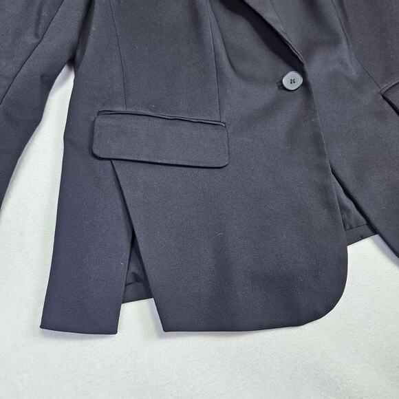 Lane Bryant Womens 16 Blazer Black Side Vent Classic Minimal Career Layer Preppy - Picture 7 of 16